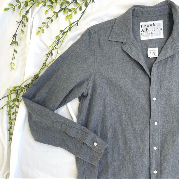 Frank & Eileen Grayson Cotton Oversized Long Length Flannel Button Front Shirt - Picture 7 of 10